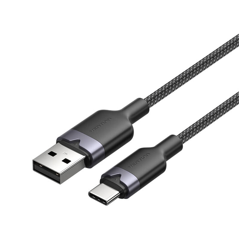 USB 2.0 A uz USB-C 3A kabelis Vention CTNBF 1 M (melns)