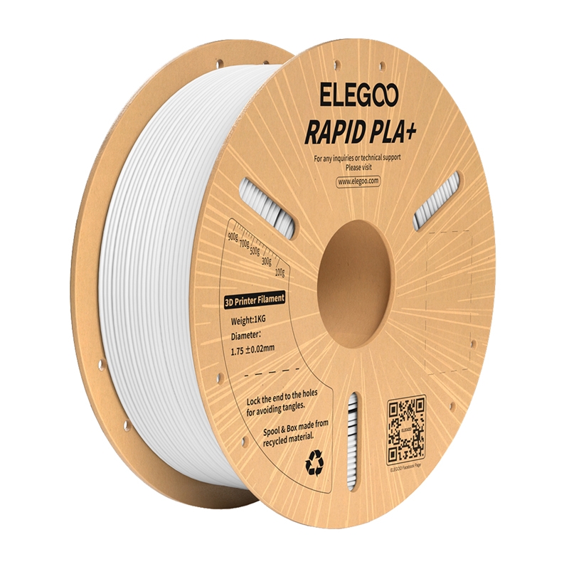ELEGOO Rapid PLA+ filaments (balts)