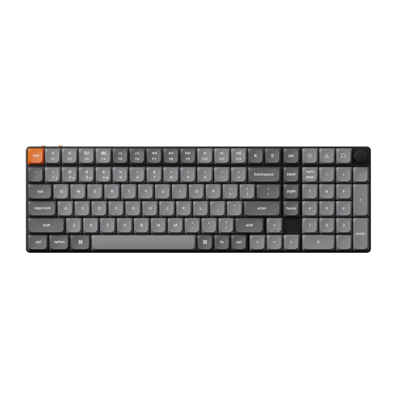 Keychron K17 Max RGB Brown Switch bezvadu zema profila tastatūra (melna) [K17M-H3]