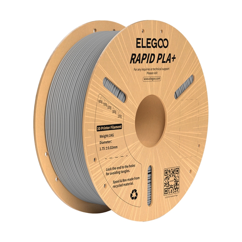 ELEGOO Rapid PLA+ pavediens (pelēks)