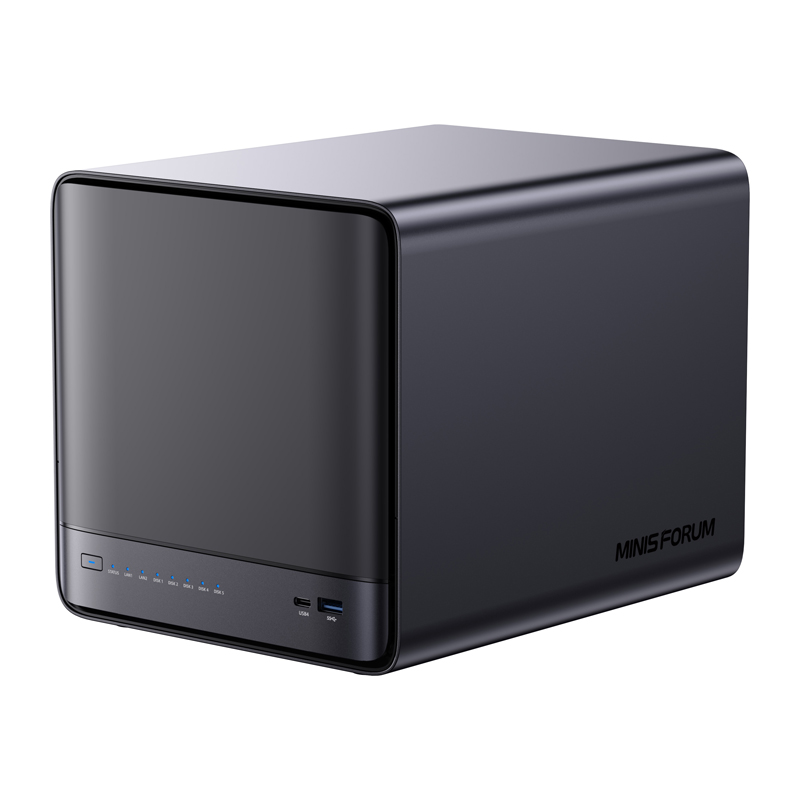 MINI-PC Minis Forum NAS N5 AMD Ryzen 7 H255, 16GB+128GB OS atmiņa