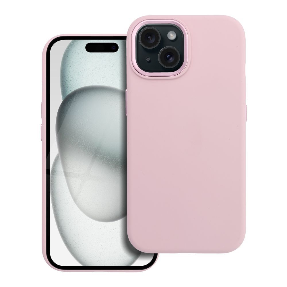 Maciņš priekš iPhone 15 Forcell F-Protect Frame Premium saderīgs ar Magsafe rozā