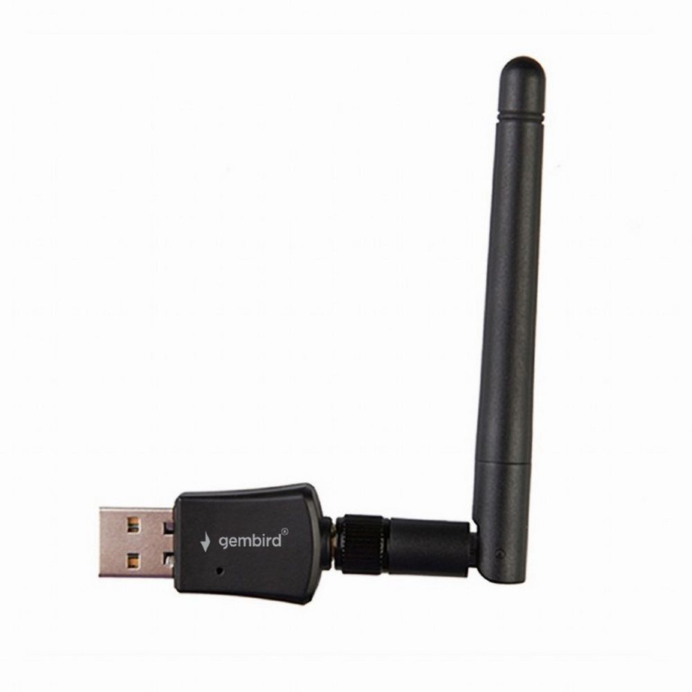 GEMBIRD tīkla karte USB A ar noņemamu antenu WiFi WNP-UA300P-02 melna
