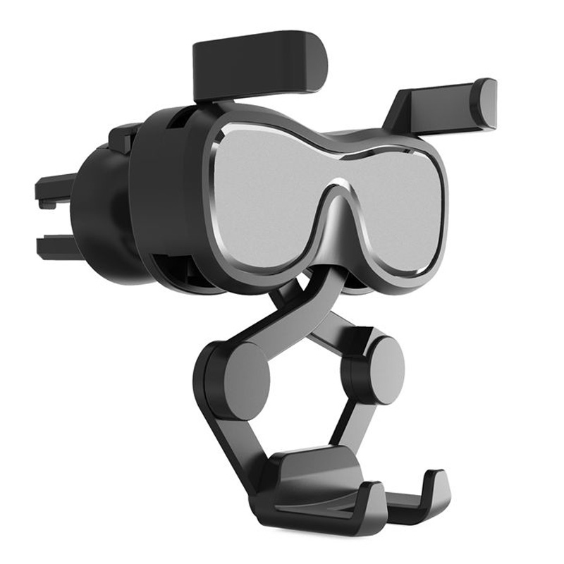 Gravity viedtālruņa automašīnas turētājs ventilācijas režģim ar gaisa atsvaidzinātāju, sudraba (YC06)