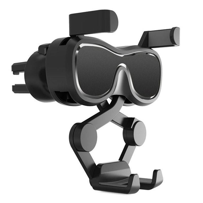 Gravity viedtālruņa automašīnas turētājs ventilācijas režģim ar gaisa atsvaidzinātāju, melns (YC06)