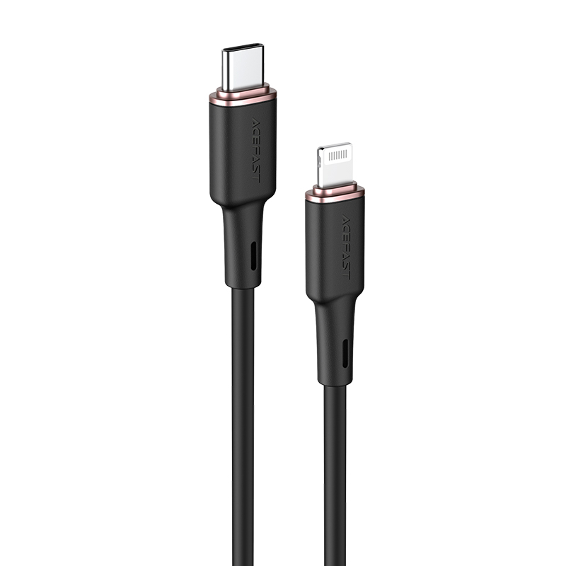 Acefast kabelis MFI USB Type C - Lightning 1.2m, 30W, 3A melns (C2-01 melns)