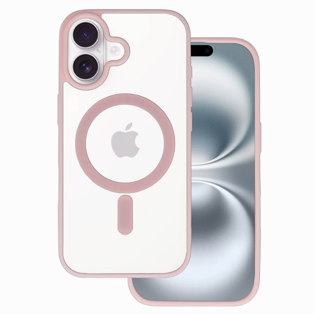 Acrylic Color Magsafe maciņš iPhone 17 gaiši rozā