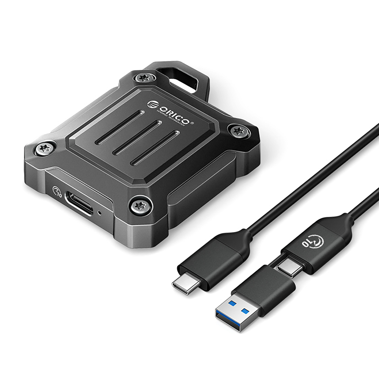 Orico XAM2 M.2 2230 USB-C 3.2 taktiskais pastiprinātais diska nodalījums - melns