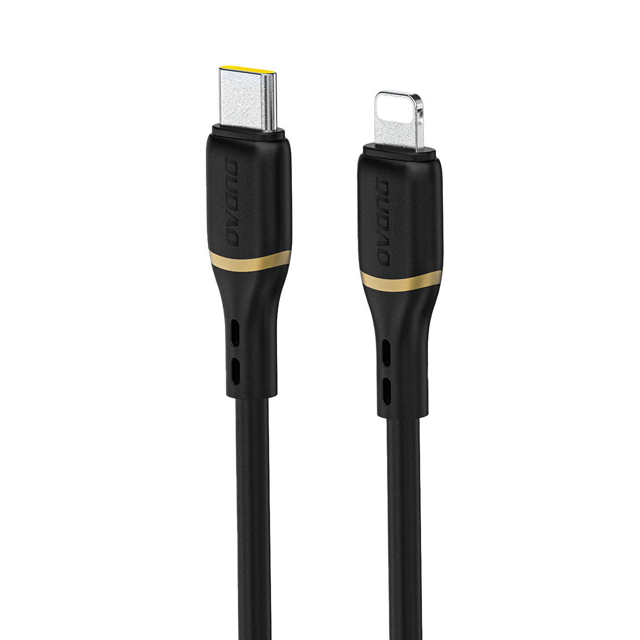 Dudao L25X USB-C - Lightning Kabelis 1m 30W with Soft Silicone Braid - Melns