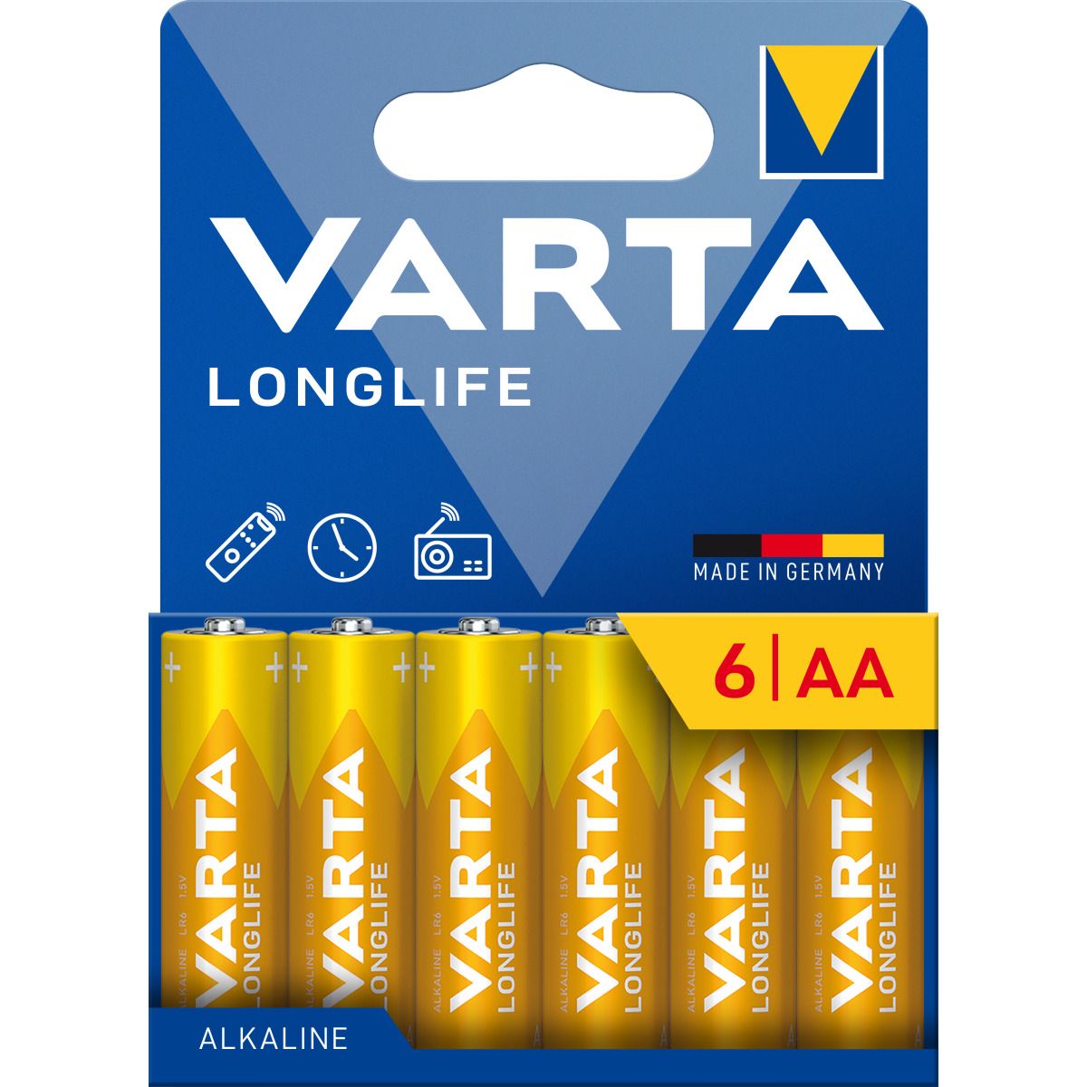 VARTA sārmu baterija R6 (AA) Longlife 6 gab.