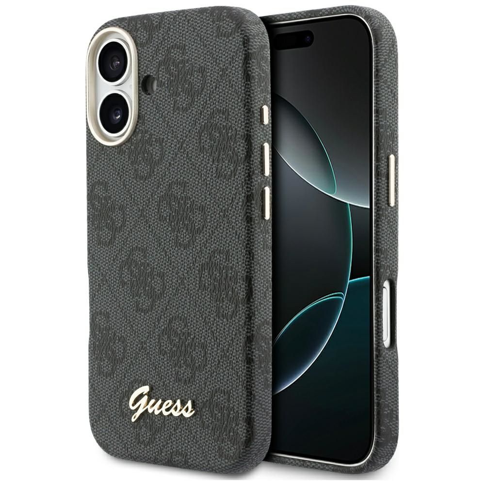 Guess 4G Script MagSafe futrālis iPhone 17 - melns