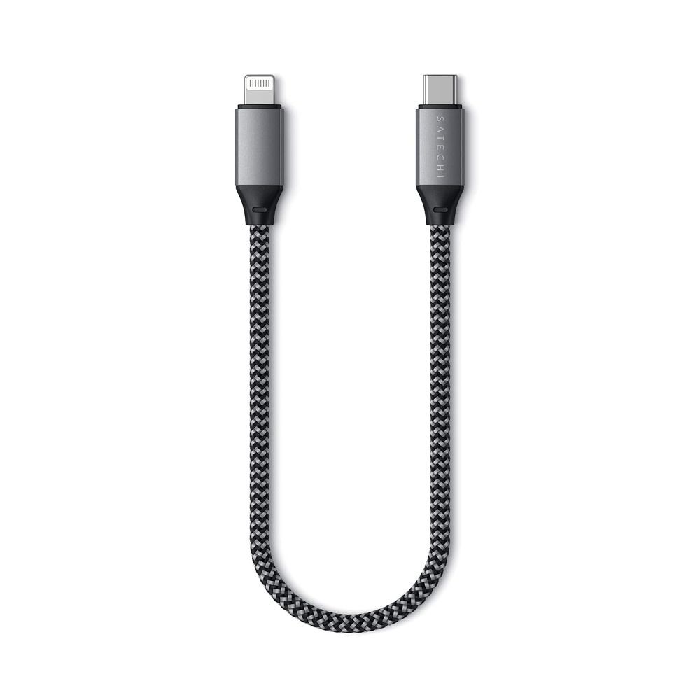 Kabelis USB C to Lightning Satechi 0,25 m ST-TCL10M space pelēks