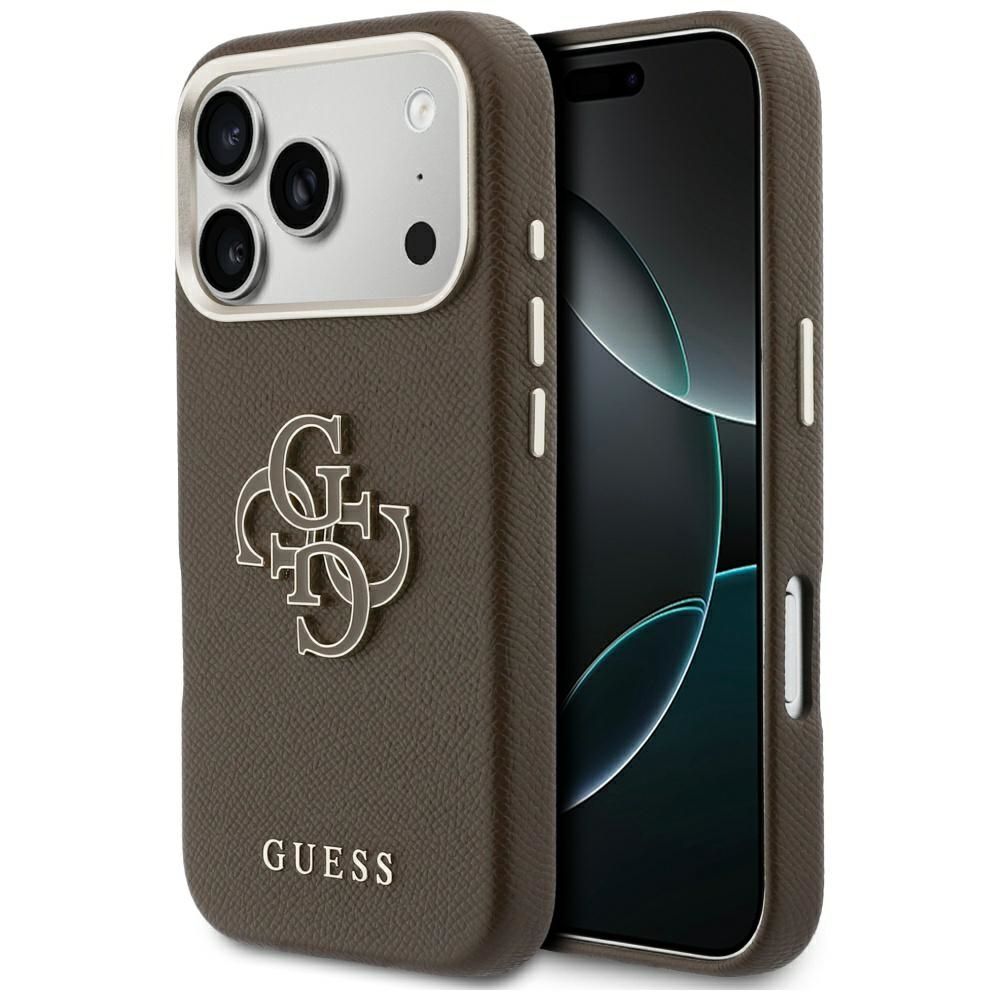 GUESS korpuss priekš IPHONE 17 Pro GUHCP17L5PS4RGGW (PU FW Resin Logo) brūns