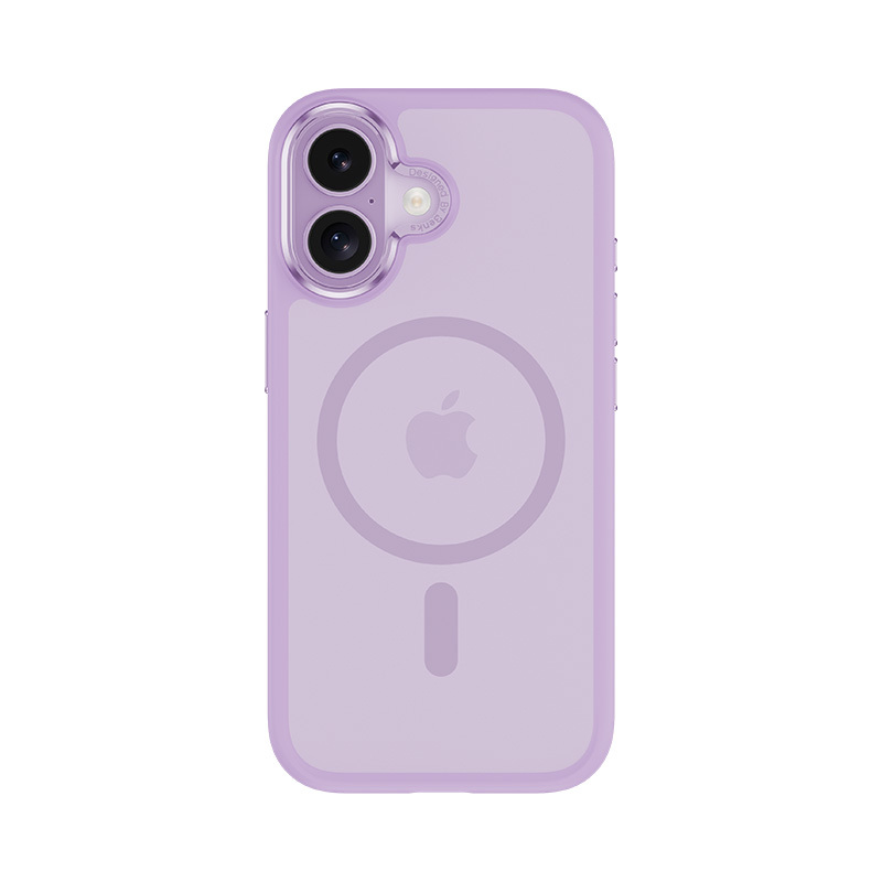 Benks Magnētiskais miglas futrālis ar metāla rāmi (A067) priekš Iphone 17 purple (Kameras vadības poga)