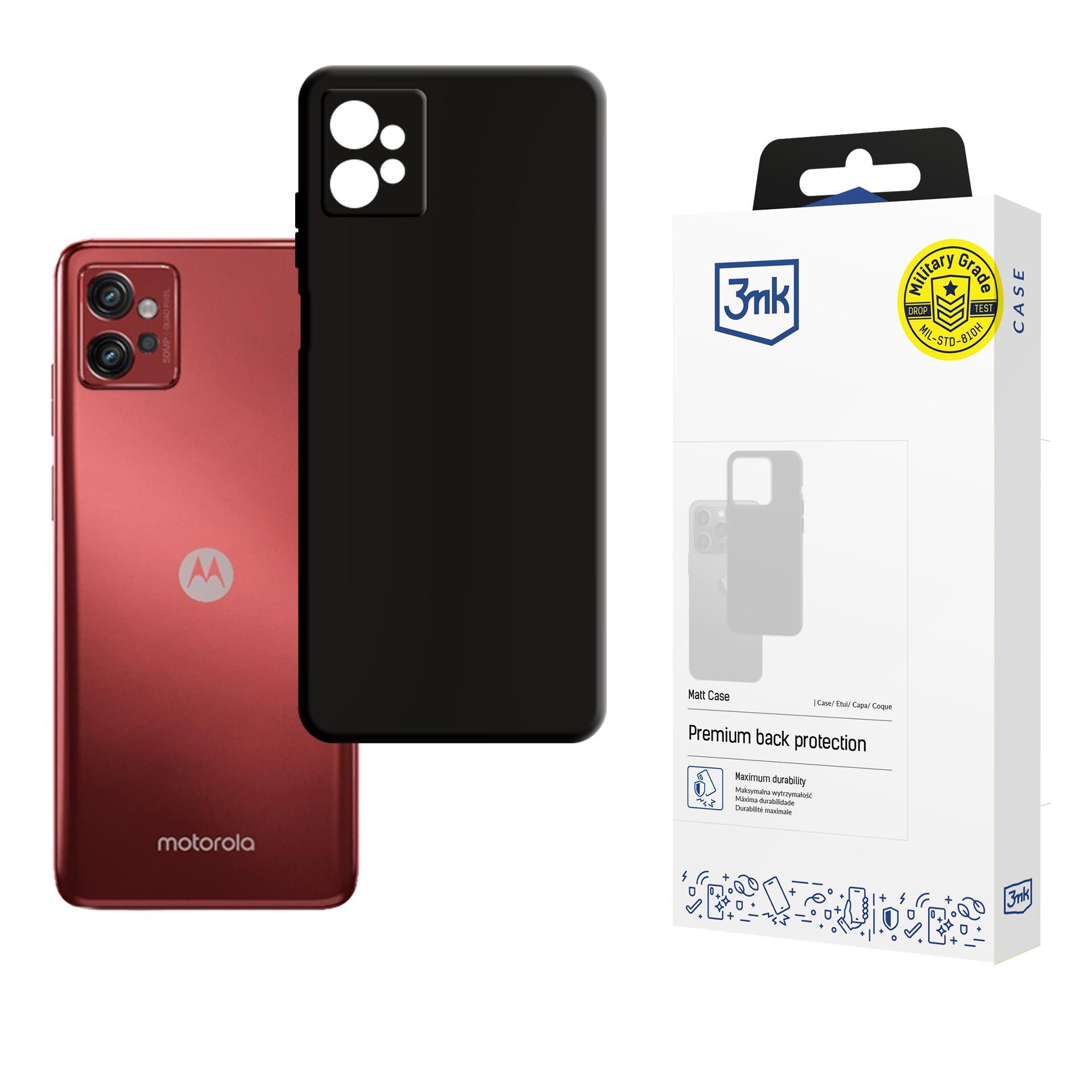 3mk Matt Case for Motorola Moto G32 - Melns