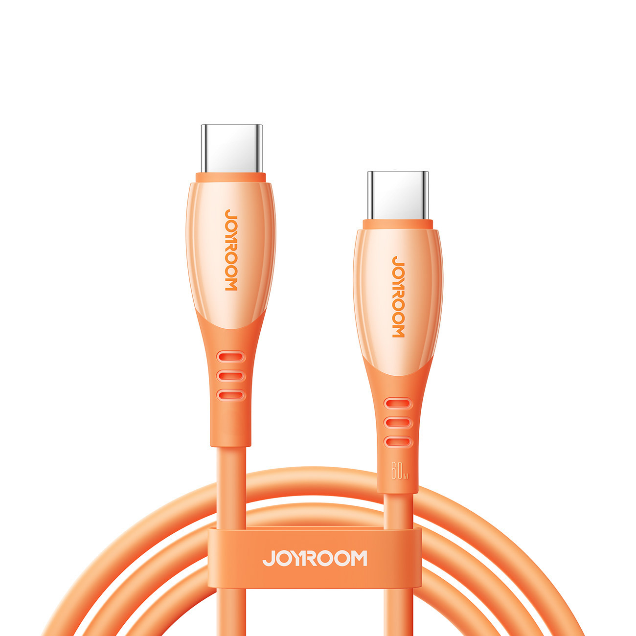Joyroom S-A59 Vibrant Series 60W USB-C - USB-C Kabelis 1.2m - oranžs