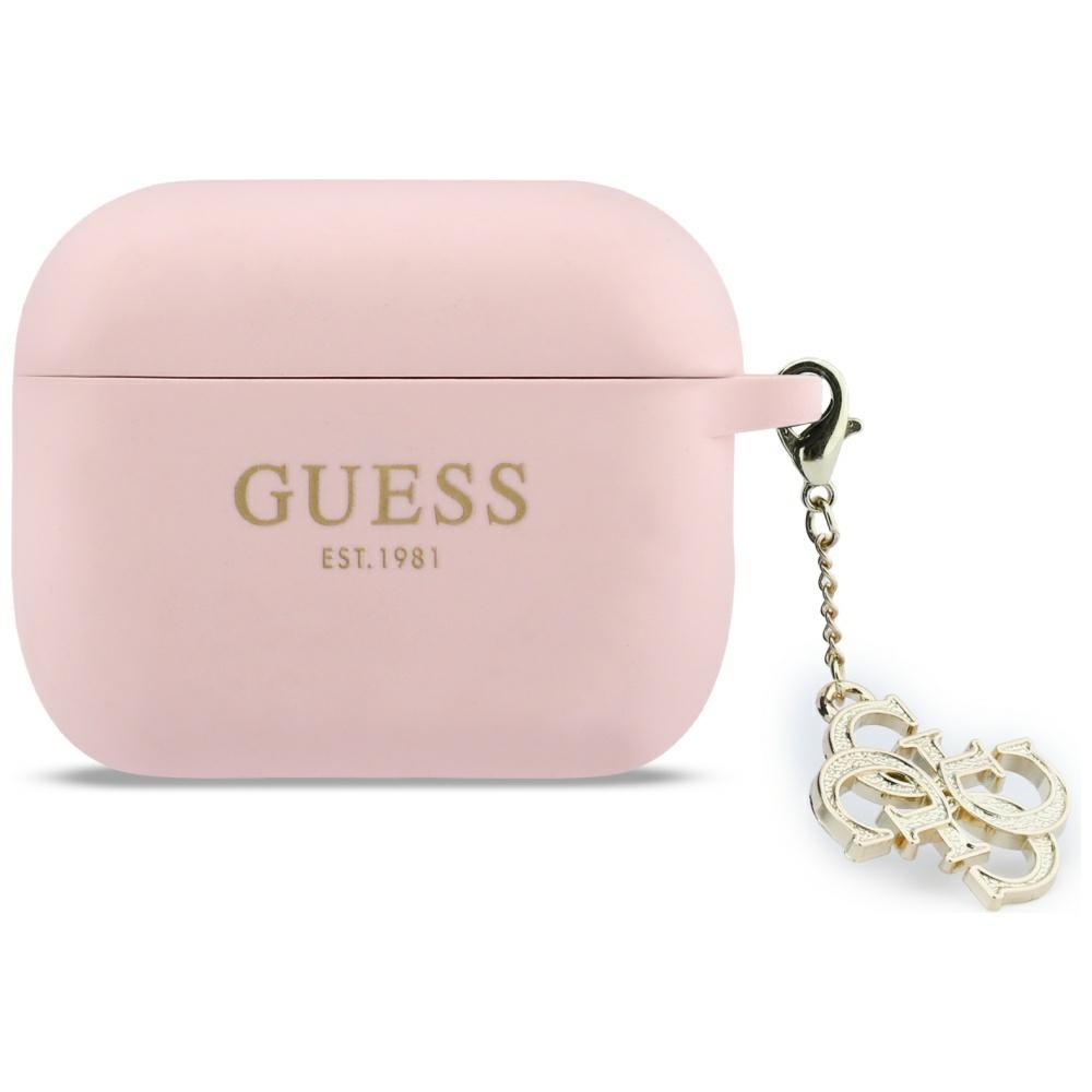 Guess Silicone 4G Charm Case for AirPods Pro 3 Pink