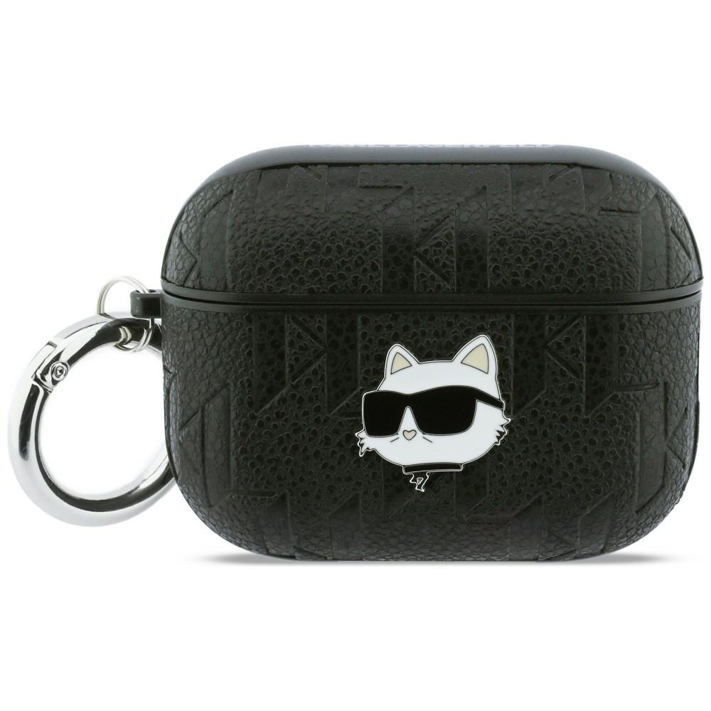 Karl Lagerfeld Monogram Choupette Head Maciņš for AirPods Pro 3 - melns