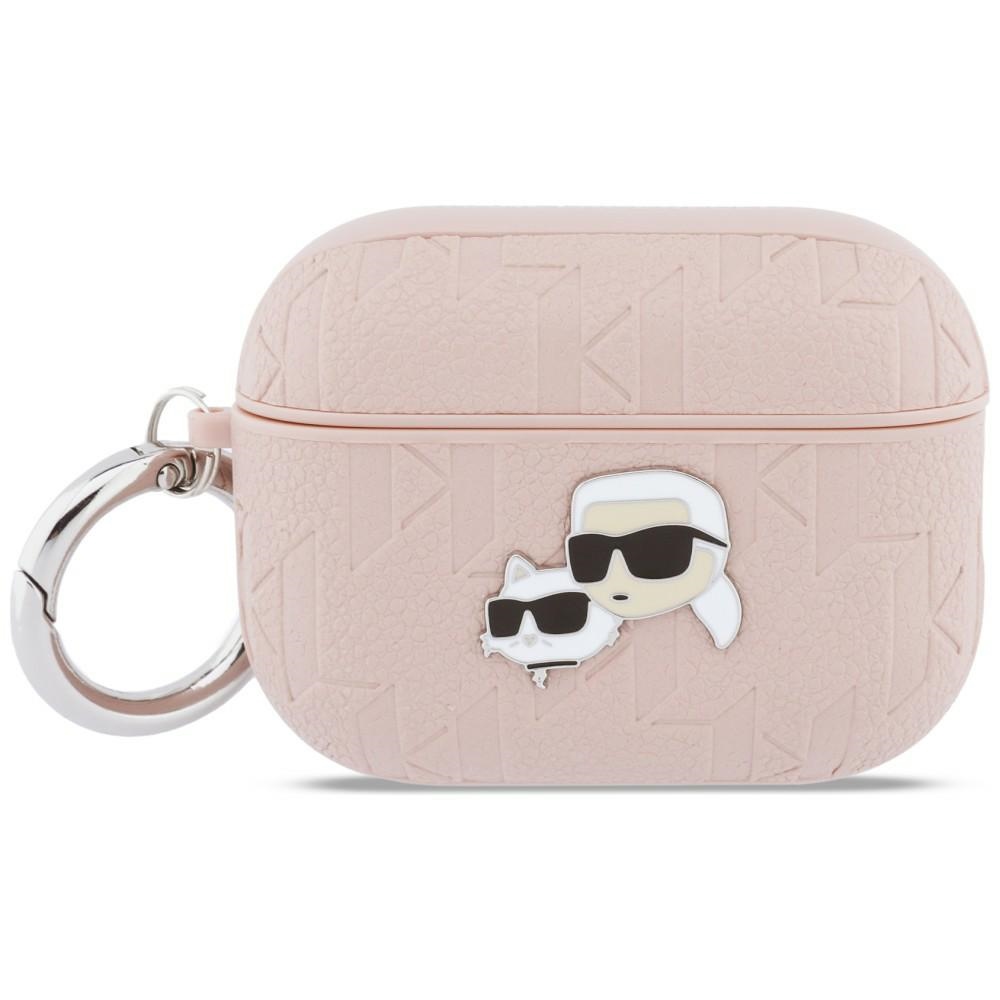 Karl Lagerfeld Monogram Karl & Choupette Head Maciņš for AirPods Pro 3 - rozā