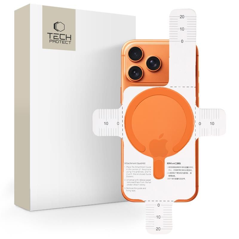 MagSafe Tech-Protect MMP-200 magnētiskais gredzens tālrunim - oranžs