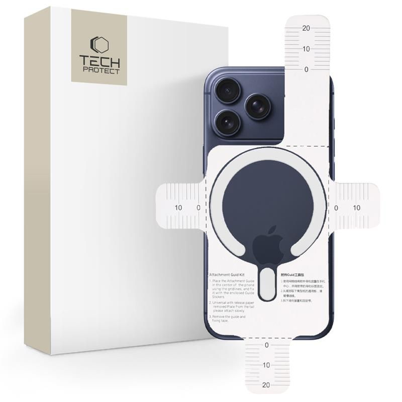 MagSafe Tech-Protect MMP-200 magnētiskais gredzens tālrunim - balts