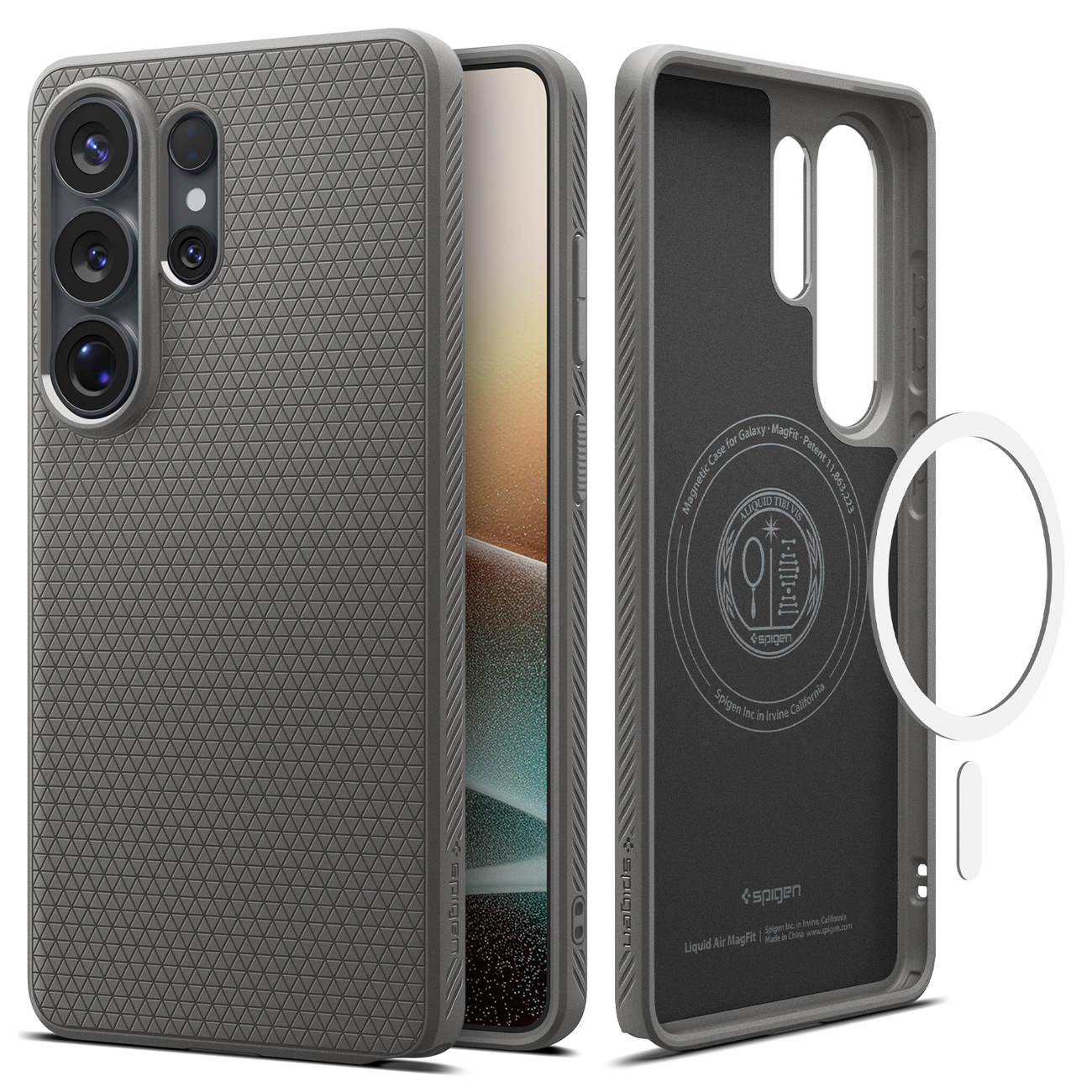 SPIGEN futrālis LIQUID AIR MAG saderīgs ar MagSafe priekš SAMSUNG S26 Ultra marble grey