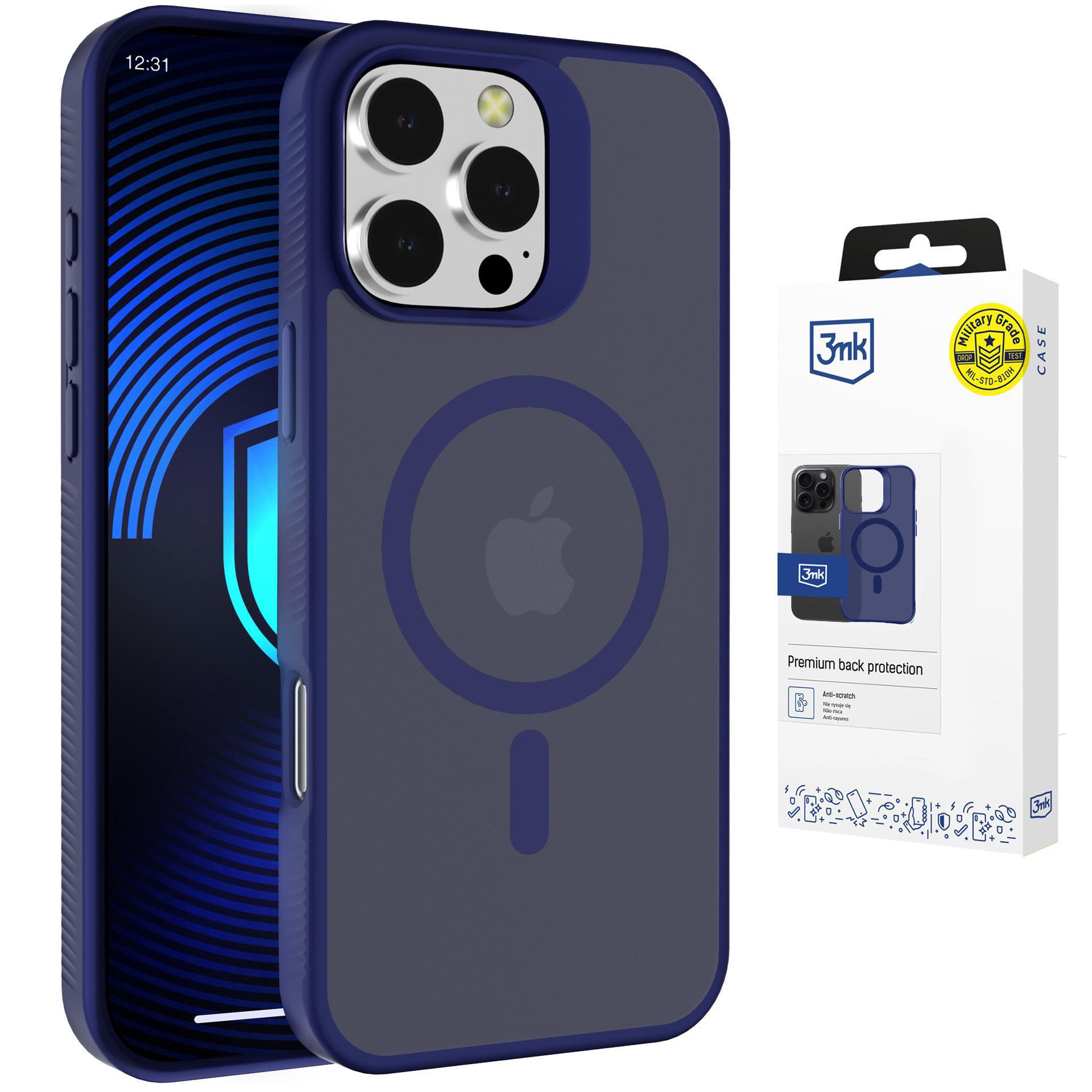 3mk Smoke MagCase for iPhone 16 Pro Max - Blue-Translucent