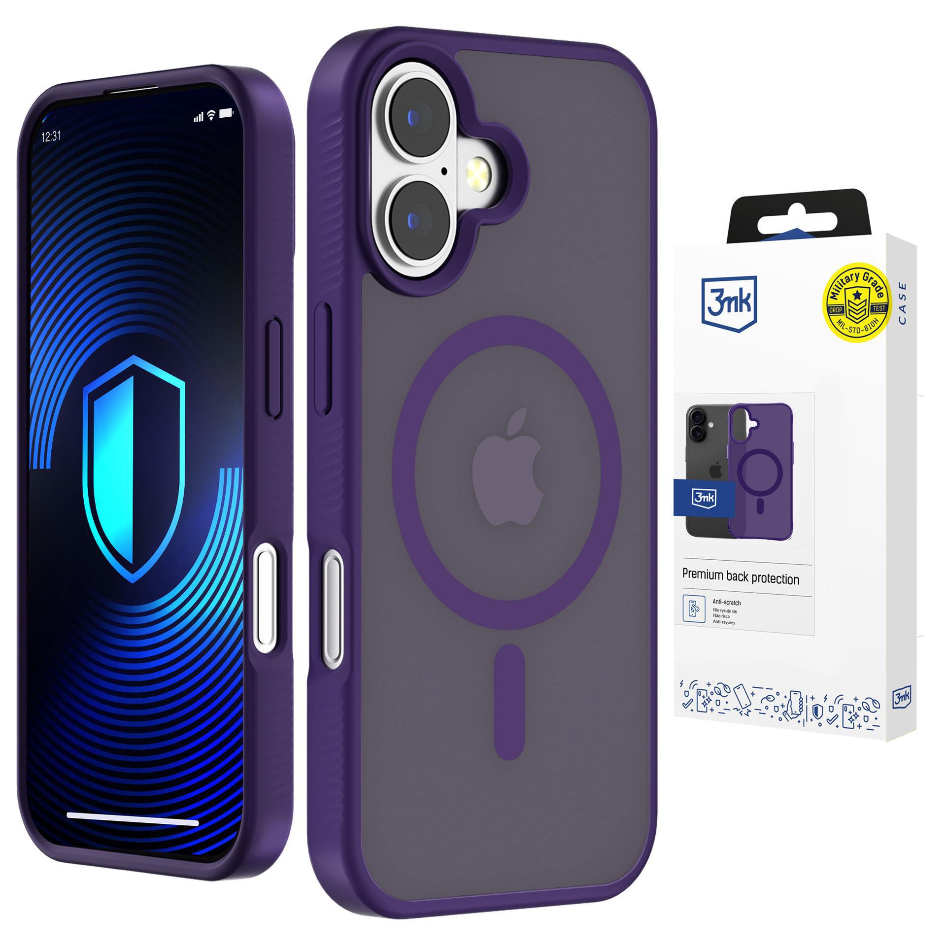 3mk Smoke MagCase for iPhone 16 - violets-translucent