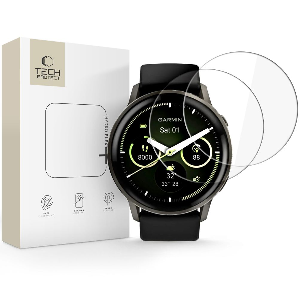 Tech-Protect Hydro flex+ 2 gabali hidrogēla plēves komplekts Garmin Venu 45mm