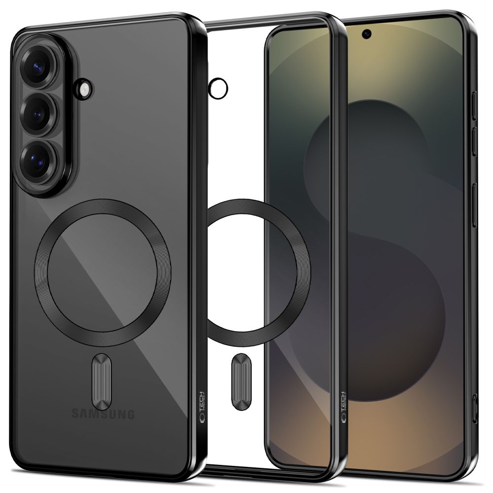 Tech-Protect MagFlex Maciņš for Samsung Galaxy S26+ - caurspīdīgs melns