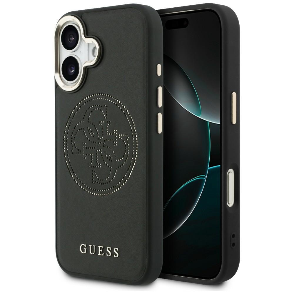 Guess Perforated 4G MagSafe maciņš for iPhone 17 - melns