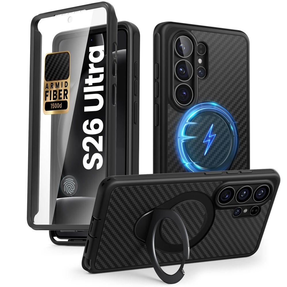 Supcase Cosmo Mag MagSafe Maciņš for Samsung Galaxy S26 Ultra - melns