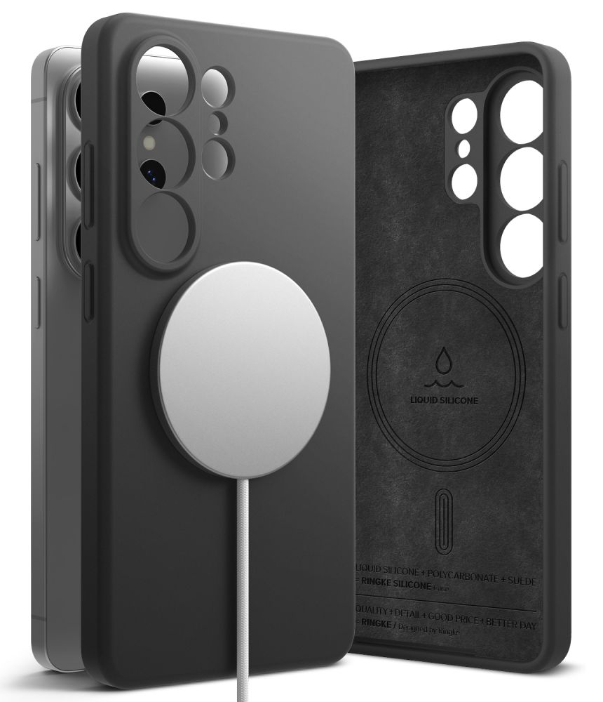Ringke Silikona MagSafe Maciņš for Samsung Galaxy S26 Ultra - melns