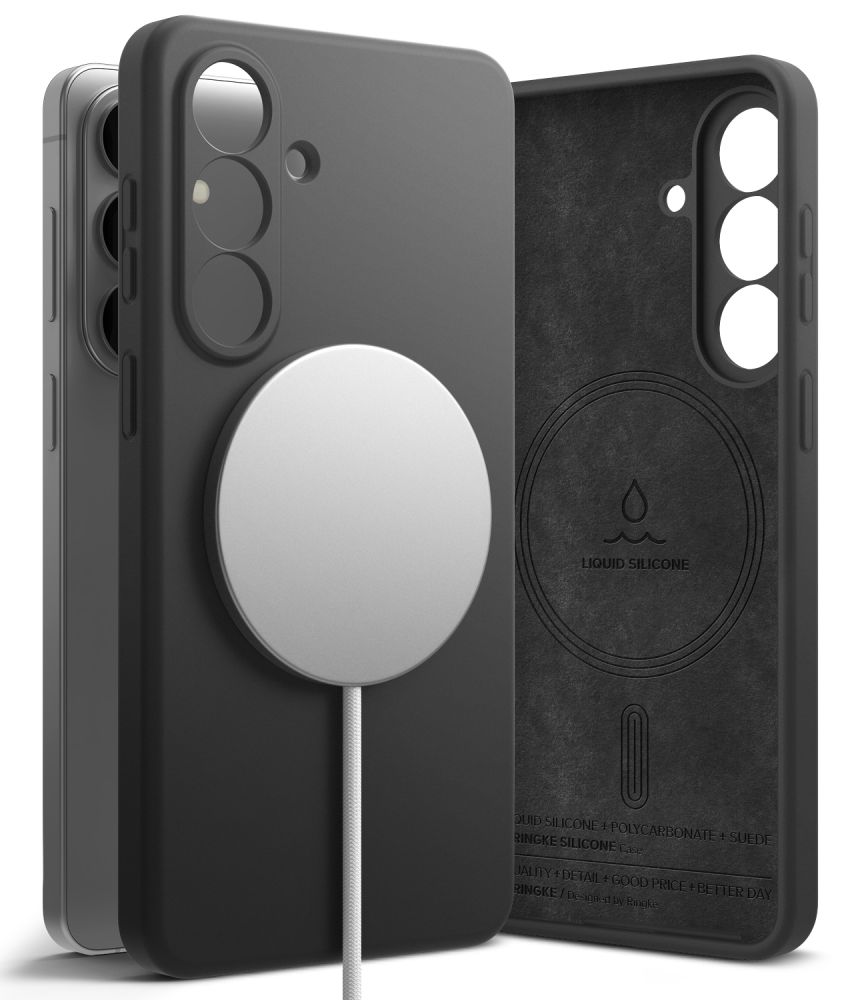 Ringke Silikona MagSafe Maciņš for Samsung Galaxy S26 - melns