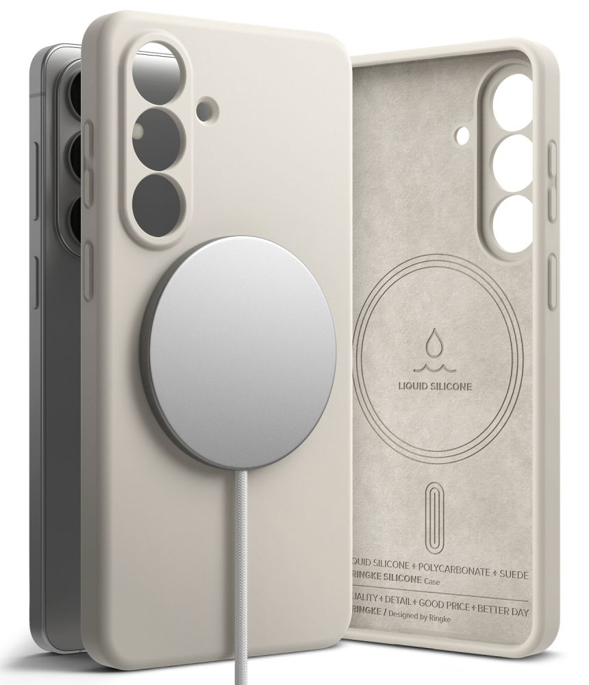 Ringke Silikona MagSafe Maciņš for Samsung Galaxy S26 - bēšs