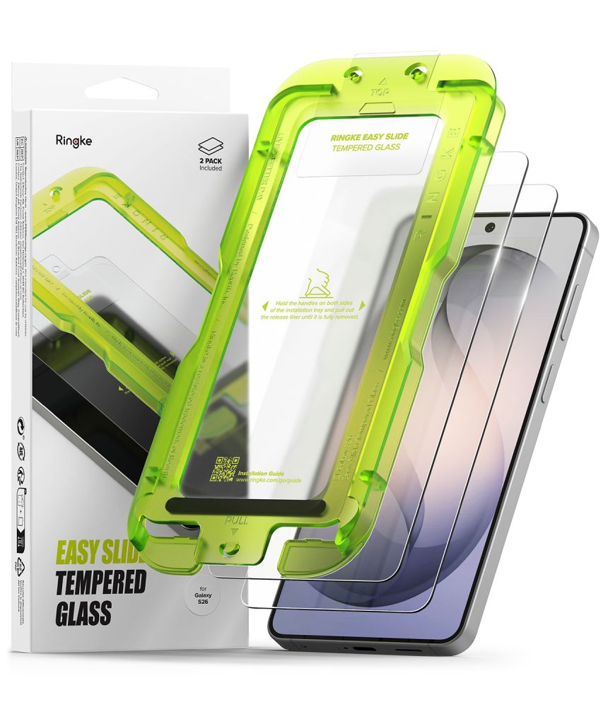 Ringke Easy Slide 2-Pack Tempered Glass for Samsung Galaxy S26