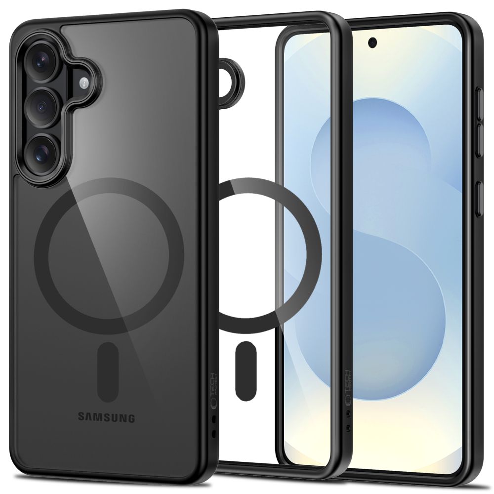 Tech-Protect Magmat MagSafe Maciņš for Samsung Galaxy S26+ - caurspīdīgs melns