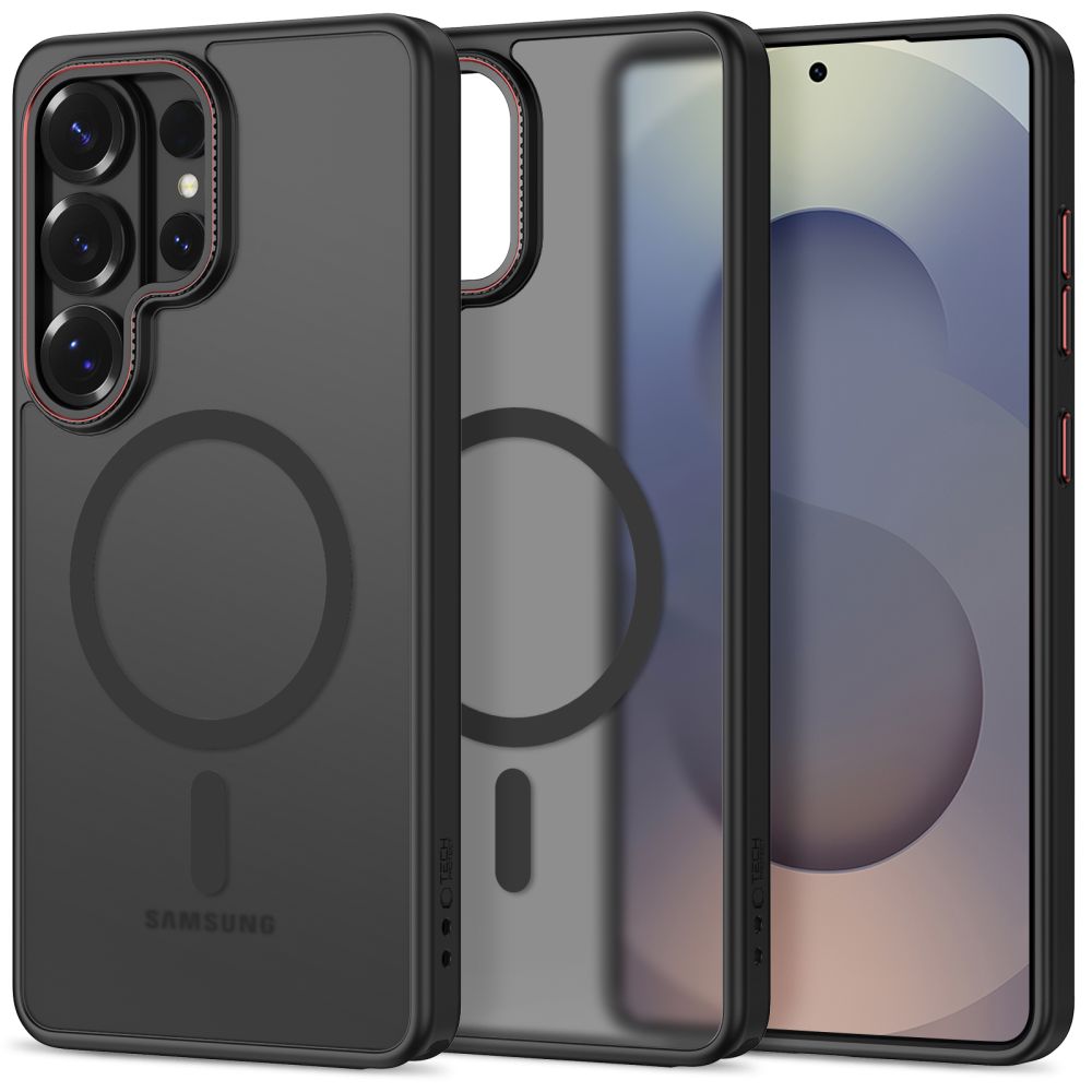 Tech-Protect MagCam MagSafe Maciņš for Samsung Galaxy S26 Ultra - melns and sarkans