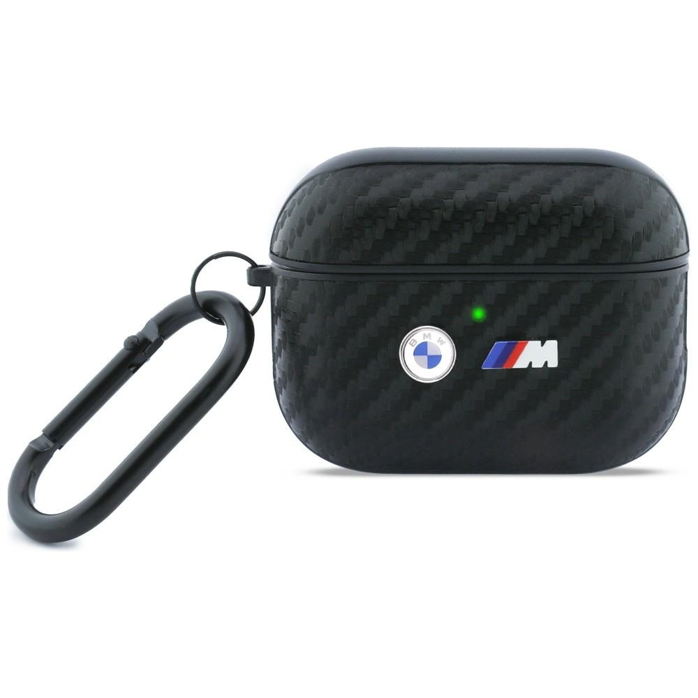 BMW Carbon Metal Logo Maciņš for AirPods Pro 3 - melns