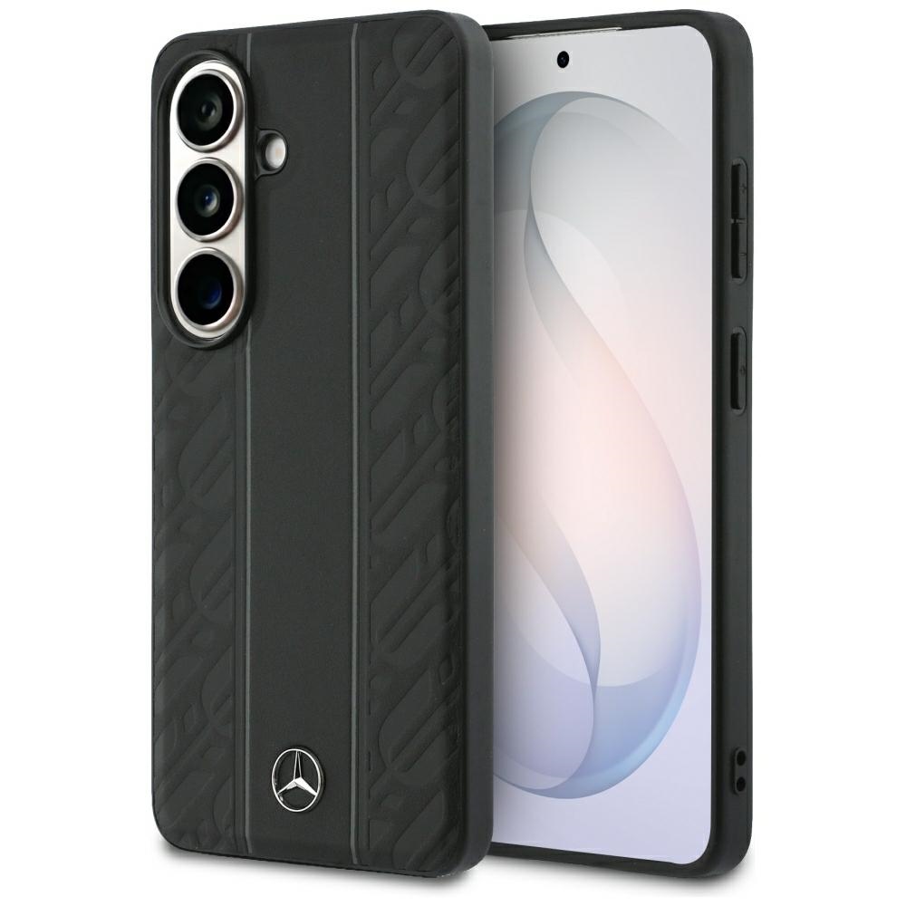 Mercedes Laurel Leaves Vertical Stripes MagSafe Maciņš for Samsung Galaxy S26 - melns