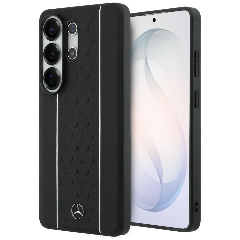 Mercedes Laurel Leaves Vertical Stripes MagSafe Maciņš for Samsung Galaxy S26 Ultra - melns and balts