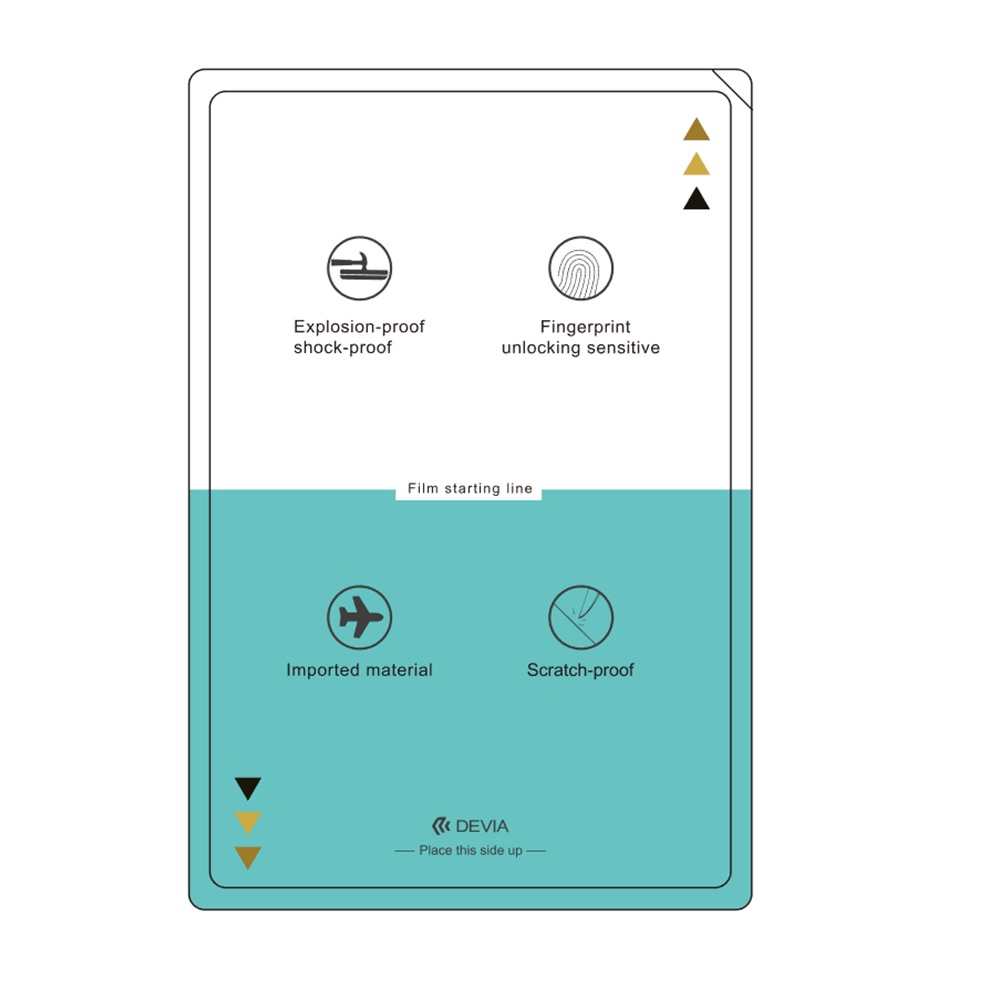 Devia Komplekts folija pret sadursmēm, matēta griešanas mašīnai 50 gab viedtālruņu LCD displejiem