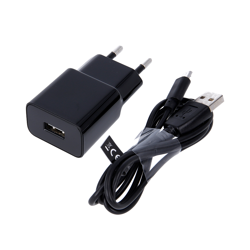 Maxlife MXTC-01 lādētājs 1x USB 2.1A melns + microUSB kabelis