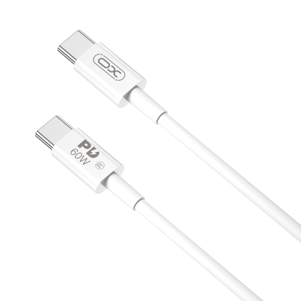 XO kabelis NB-Q190A PD USB-C - USB-C 1,0m 60W balts