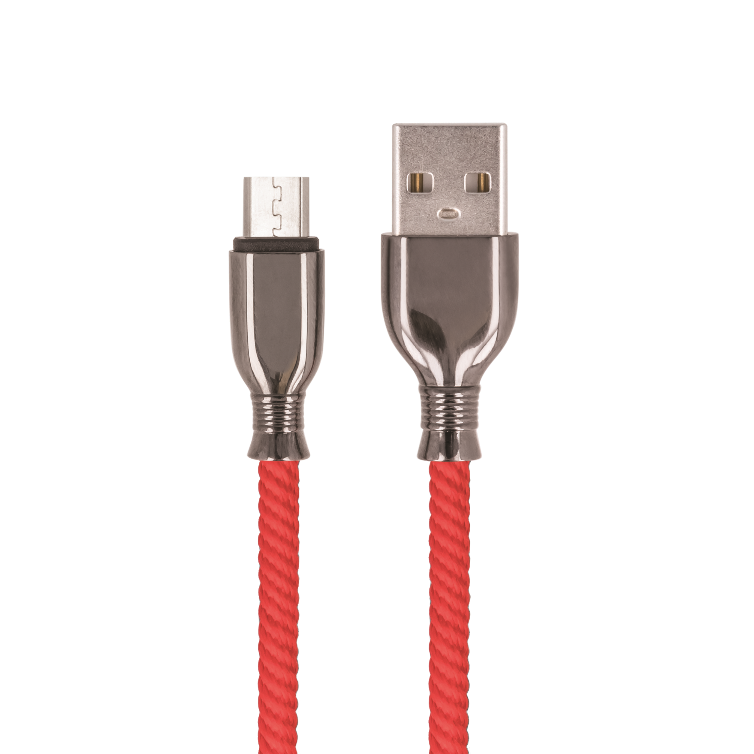 Komplektēšanas kabelis USB - microUSB 1,0 m 3A FC-M sarkans