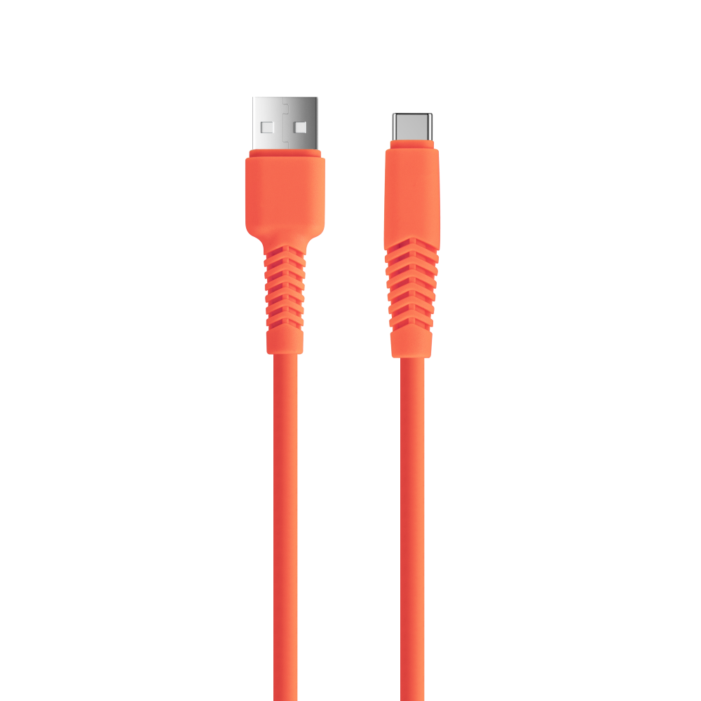 Komplektēšanas kabelis USB - USB-C 1,5 m 2,1A KSA-C-1.5210 oranžs