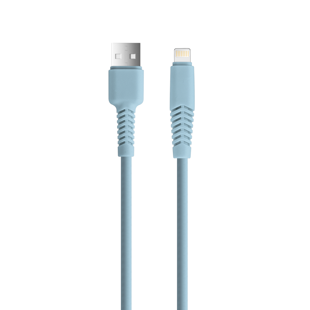 Komplektēšanas kabelis USB - Lightning 1,5 m 2,1A KSA-L-1.523 zils