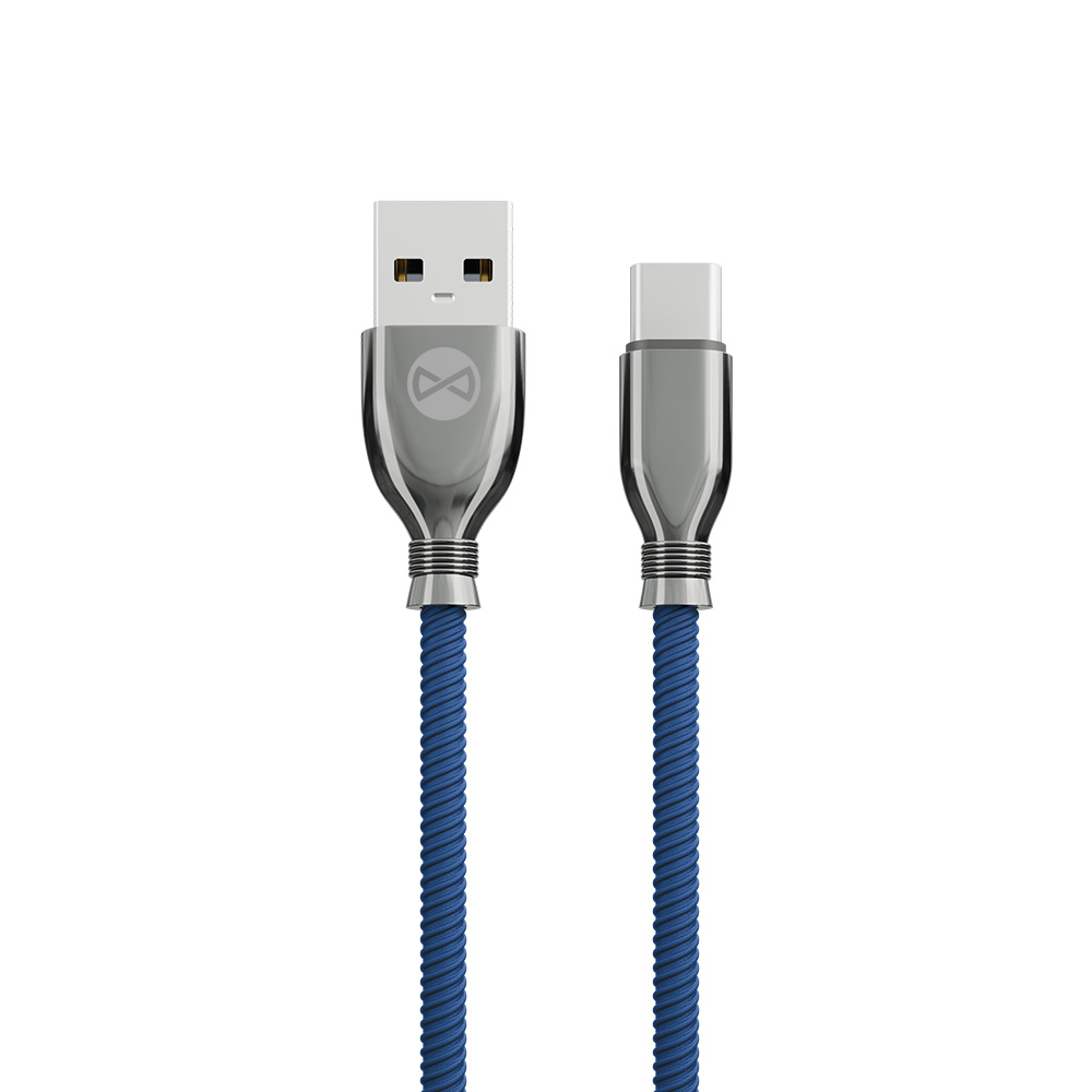 Forever Tornado kabelis USB - USB-C 1,0 m 3A tumši zils