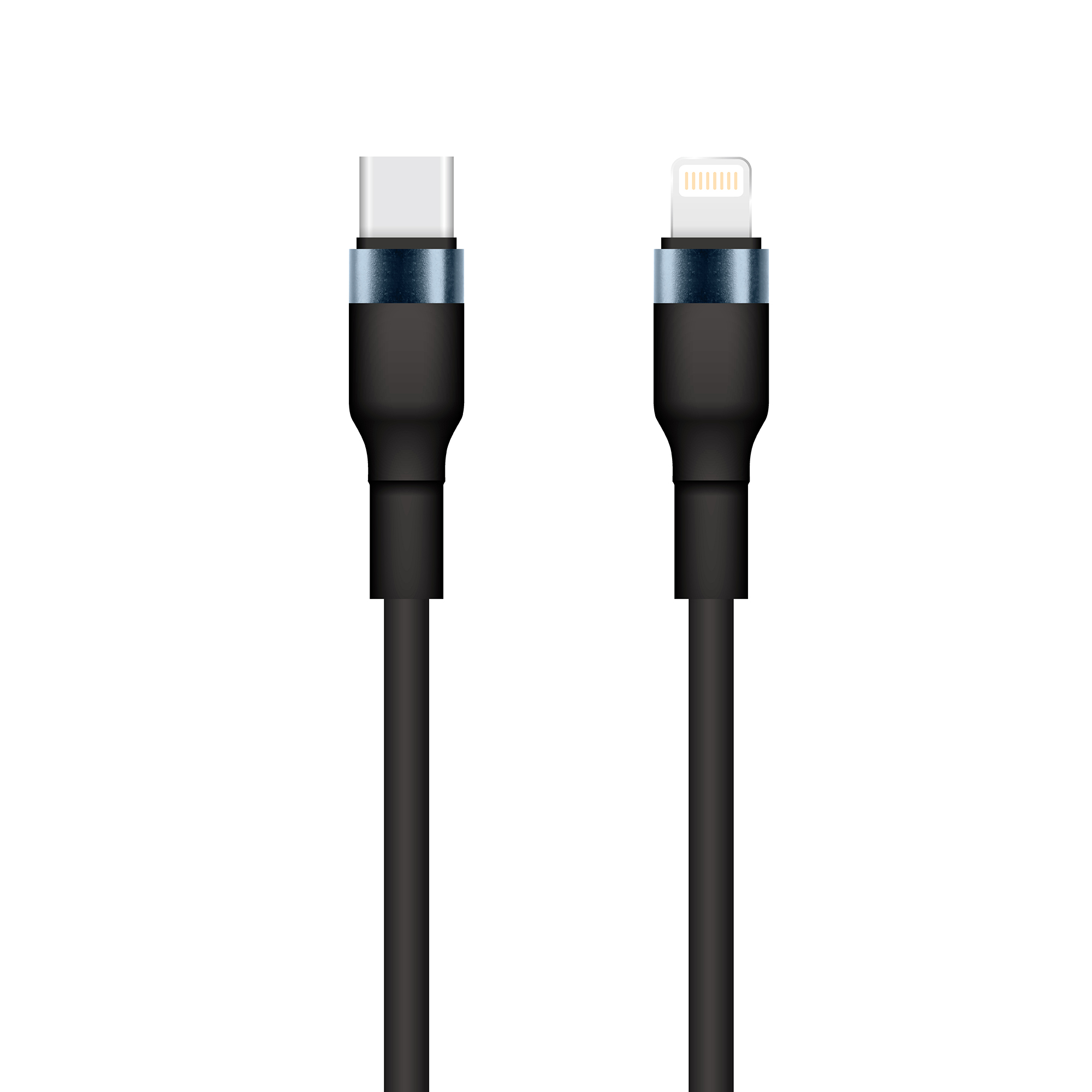 Setty USB-C - Lightning kabelis 1m 3A KSC-L-131 melns