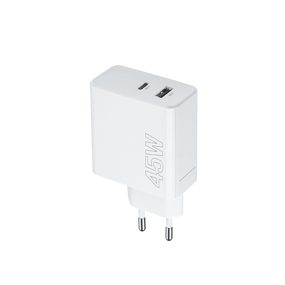 Maxlife MXTC-07-45AC PD QC lādētājs 1x USB-C 1x USB 45W balts